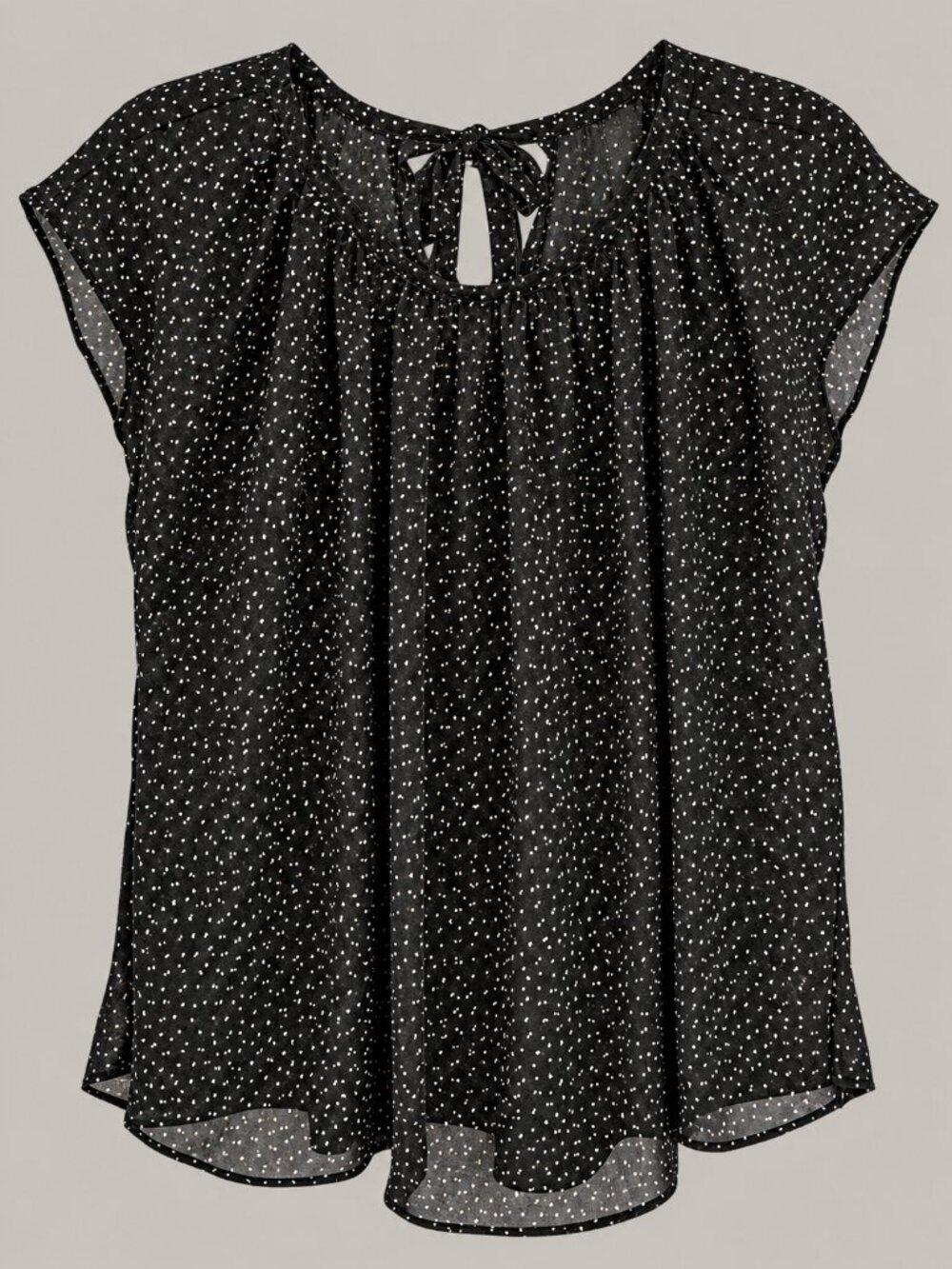 Lauren Conrad XL Black Sheer Clip Dot Top Coquette Fairycore